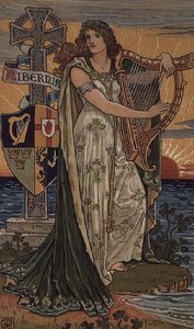 Spojené Irsko, kalendář na rok 1897, vyrobený pro Royal Ulster Works, Belfast od Walter Crane
