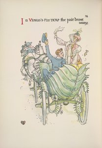 Venušina mucholapka. Pár cestující na koni a kočárem od Walter Crane