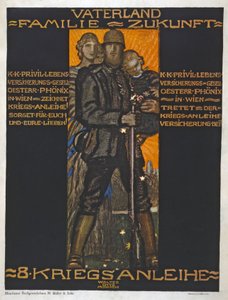 Vlast, rodina, budoucnost? hospoda. 1918 (barevná litografie) od Walter Ditz