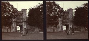 Vrátnice, Biskupský palác, Wells, Mendip, Somerset, 1913.