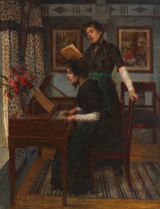 Hudební lekce, c. 1890. od Walter Firle