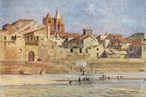 Albenga, z Centa, Itálie od Walter Frederick Roofe Tyndale