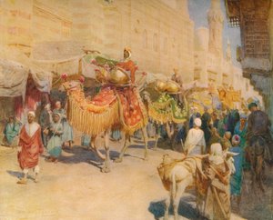 Arabský svatební průvod, c1905, 1912 od Walter Frederick Roofe Tyndale