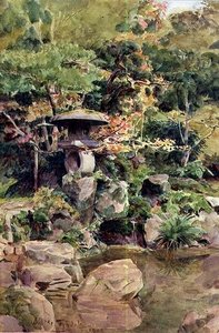 Zahrada v Ashinoyu od Walter Frederick Roofe Tyndale
