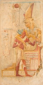 Isis kojící Setiho I., Abydos (akvarel) od Walter Frederick Roofe Tyndale