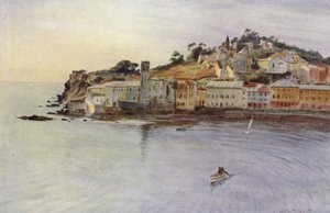 Poloostrov, Sestri Levante (barva litho) od Walter Frederick Roofe Tyndale