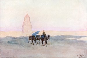 U hrobek chalífů, Káhira (barevná litografie)