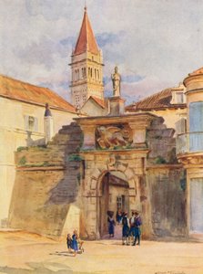 Jedna z bran Trau (barevná litografie) od Walter Frederick Roofe Tyndale
