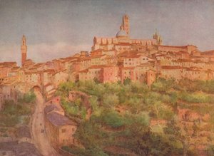 Siena: Město na kopci, c1900 1913 od Walter Frederick Roofe Tyndale