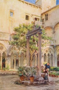 Klášter San Domenico, Ragusa (barevná litografie) od Walter Frederick Roofe Tyndale