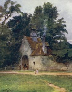 The New Forest: The Gateway, Beaulieu Palace (barevné lito) od Walter Frederick Roofe Tyndale