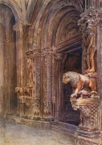 Kruchta dómu v Trau (barevná litografie) od Walter Frederick Roofe Tyndale