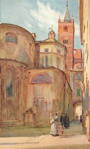 Románský kostel v Albenga, c1910, 1912 od Walter Frederick Roofe Tyndale