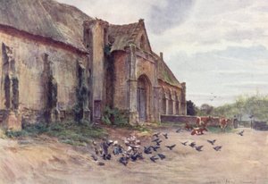 Wessex: Tithe-Barn, Abbotsbury, near Weymouth (barevná litografie) od Walter Frederick Roofe Tyndale