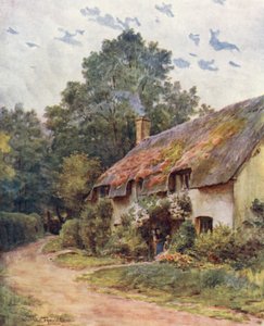 Wessex: Typická chalupa ve Wessexu (barevná litografie) od Walter Frederick Roofe Tyndale