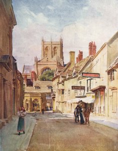 Wessex: Long Street, Sherborne (barevná litografie) od Walter Frederick Roofe Tyndale