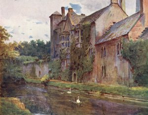 Wessex: Palác, Wells (barevná litografie) od Walter Frederick Roofe Tyndale