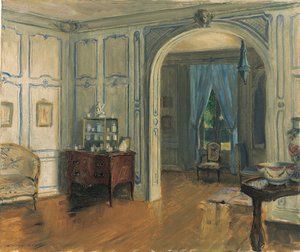 Salon Carre z vily Trianon, kolem roku 1910 (olej na plátně)