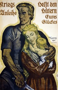 První světová válka 1914-1918. Německý plakát pro předplatitele dluhopisů War Loan od Walter Georgi