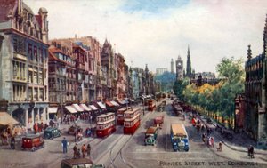 Princes Street, West, Edinburgh od Walter Henry Sweet