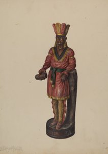 Cigar Store Indian, c. 1936. od Walter Hochstrasser