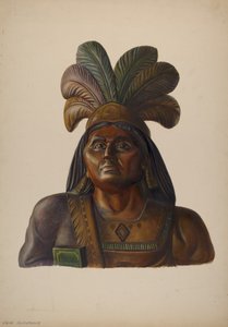 Cigar Store Indian, c. 1937. od Walter Hochstrasser