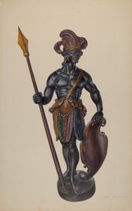 Cigar Store Indian, c. 1937. od Walter Hochstrasser