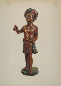 Cigar Store Indian, c. 1940. od Walter Hochstrasser