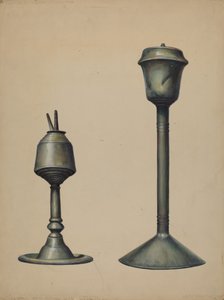 Dvě olejové lampy, c. 1938. od Walter Hochstrasser