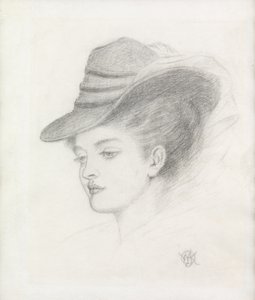 Emily Renshaw, umělcova manželka (tužka na papíře)