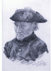 Důchodce z Chelsea, z neznámého zdroje časopisu nebo knihy (barva litho) od Walter Langley