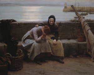 „Nikdy od rána do večera, ale nějaké srdce se zlomilo“ od Walter Langley