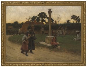 Toulaví hudebníci (v rámu) od Walter Langley