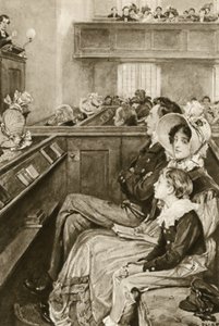 John Ruskin jako chlapec sledující kazatele od Walter Paget