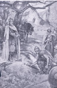 Na tomto poli se zrodil anglický národ, ilustrace z My Magazine od Walter Paget