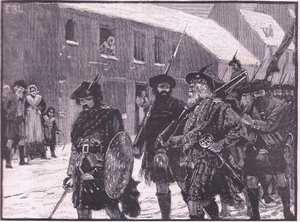 Ústup Highlanders AD 1716 od Walter Paget