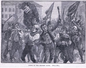 Scéna z nepokojů v Belfastu 1864 našeho letopočtu od Walter Paget