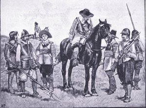 Types of Cromwellian Soldiery, z Cassells History of the British People vydané společností Waverley Book Company Limited, kolem roku 1940 od Walter Paget