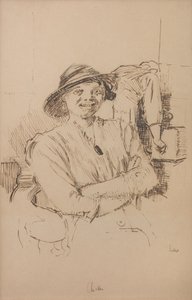 Kuře, asi 1914 (tužka, pero a sépiová tuš na papíře) od Walter Richard Sickert