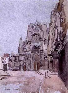 Dieppe (akvarel na papíře) od Walter Richard Sickert