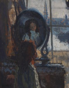 Dívka na zrcadlo, malá Rachel od Walter Richard Sickert