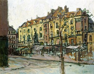 La Place Nationale s le Grande Duquesne, Dieppe (olej na plátně) od Walter Richard Sickert