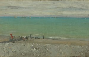 La Plage, Dieppe, cca 1885 (olej na panelu) od Walter Richard Sickert