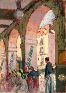Cafe Suisse nebo Cafe des Arcades, Dieppe (olej na plátně) od Walter Richard Sickert
