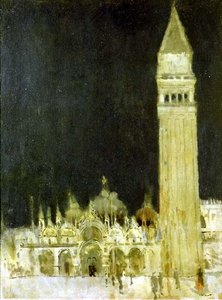 Campanile, Benátky, cca 1896-97 (olej na plátně) od Walter Richard Sickert