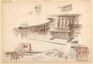 Studie katedrály v Sieně od Walter Shirlaw