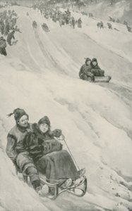 Sáňkařský svah v Kanadě od Walter Stanley Paget