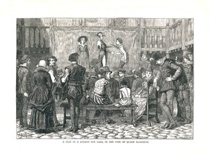 Hra v alžbětinském London Inn Yard, 1878