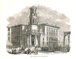 The Present Coal Exchange, otevřena princem Albertem v roce 1849, Thames Street, 1878