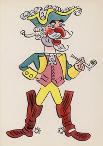 Čísla z dětských knih: Baron Prášil (barevná litografie) od Walter Trier